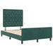 Cadru de pat cu headboard Verde închis 120 x 190 cm Catifea - WALTI WALTI