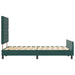 Cadru de pat cu headboard Verde închis 120 x 190 cm Catifea - WALTI WALTI