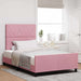 Pat cu arcuri cu headboard Roz 120 x 200 cm Catifea - WALTI WALTI