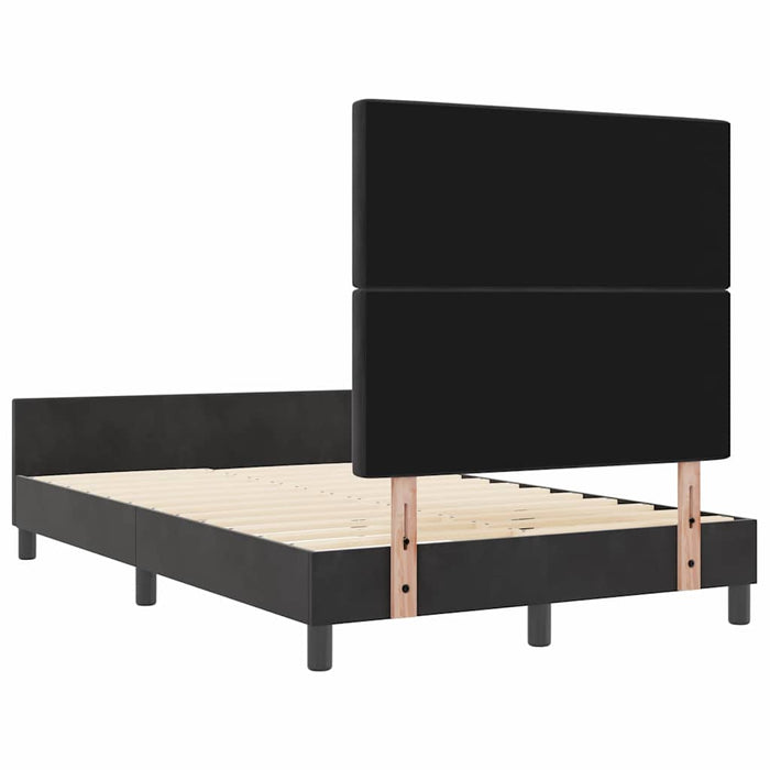 Pat cu arcuri cu headboard Negru 120 x 200 cm Catifea - WALTI WALTI