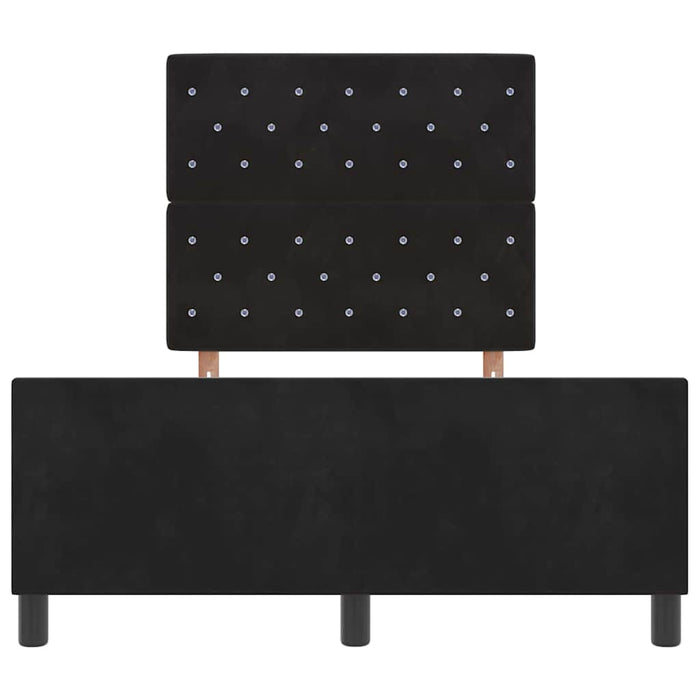 Pat cu arcuri cu headboard Negru 120 x 200 cm Catifea - WALTI WALTI