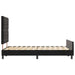Pat cu arcuri cu headboard Negru 120 x 200 cm Catifea - WALTI WALTI
