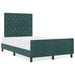Cadru de pat cu headboard Verde închis 120 x 200 cm Catifea - WALTI WALTI