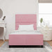 Pat cu arcuri cu headboard Roz 120 x 200 cm Catifea - WALTI WALTI