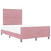 Pat cu arcuri cu headboard Roz 120 x 200 cm Catifea - WALTI WALTI