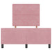 Pat cu arcuri cu headboard Roz 120 x 200 cm Catifea - WALTI WALTI
