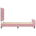 Pat cu arcuri cu headboard Roz 120 x 200 cm Catifea - WALTI WALTI