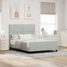 Cadru de pat cu headboard Gri deschis 140 x 190 cm Catifea - WALTI WALTI