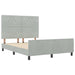 Cadru de pat cu headboard Gri deschis 140 x 190 cm Catifea - WALTI WALTI