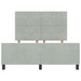 Cadru de pat cu headboard Gri deschis 140 x 190 cm Catifea - WALTI WALTI