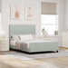 Cadru de pat cu headboard Gri deschis 160 x 200 cm Catifea - WALTI WALTI