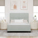 Cadru de pat cu headboard Gri deschis 160 x 200 cm Catifea - WALTI WALTI