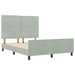Cadru de pat cu headboard Gri deschis 160 x 200 cm Catifea - WALTI WALTI