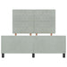 Cadru de pat cu headboard Gri deschis 160 x 200 cm Catifea - WALTI WALTI