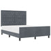 Cadru de pat cu headboard Gri închis 160 x 200 cm Catifea - WALTI WALTI