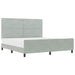 Pat cu arcuri cu headboard Gri deschis 180 x 200 cm Catifea - WALTI WALTI