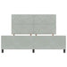 Pat cu arcuri cu headboard Gri deschis 180 x 200 cm Catifea - WALTI WALTI