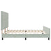 Pat cu arcuri cu headboard Gri deschis 180 x 200 cm Catifea - WALTI WALTI