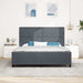 Pat cu arcuri cu headboard Gri închis 180 x 200 cm Catifea - WALTI WALTI