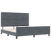 Pat cu arcuri cu headboard Gri închis 180 x 200 cm Catifea - WALTI WALTI