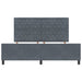 Pat cu arcuri cu headboard Gri închis 180 x 200 cm Catifea - WALTI WALTI
