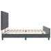 Pat cu arcuri cu headboard Gri închis 180 x 200 cm Catifea - WALTI WALTI