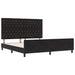 Pat cu arcuri cu headboard Negru 180 x 200 cm Catifea - WALTI WALTI