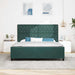 Pat cu arcuri cu headboard Verde închis 180 x 200 cm Catifea - WALTI WALTI