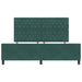 Pat cu arcuri cu headboard Verde închis 180 x 200 cm Catifea - WALTI WALTI