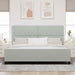 Cadru de pat cu headboard Gri deschis 200 x 200 cm Catifea - WALTI WALTI