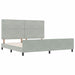 Cadru de pat cu headboard Gri deschis 200 x 200 cm Catifea - WALTI WALTI
