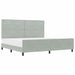 Cadru de pat cu headboard Gri deschis 200 x 200 cm Catifea - WALTI WALTI