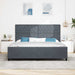 Pat cu arcuri cu headboard Gri închis 200 x 200 cm Catifea - WALTI WALTI