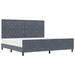 Pat cu arcuri cu headboard Gri închis 200 x 200 cm Catifea - WALTI WALTI