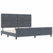 Pat cu arcuri cu headboard Gri închis 200 x 200 cm Catifea - WALTI WALTI