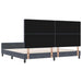 Pat cu arcuri cu headboard Gri închis 200 x 200 cm Catifea - WALTI WALTI