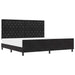 Pat cu arcuri cu headboard Negru 200 x 200 cm Catifea - WALTI WALTI