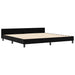 Pat cu arcuri cu headboard Negru 200 x 200 cm Catifea - WALTI WALTI