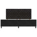 Pat cu arcuri cu headboard Negru 200 x 200 cm Catifea - WALTI WALTI