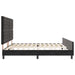 Pat cu arcuri cu headboard Negru 200 x 200 cm Catifea - WALTI WALTI