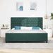 Pat cu arcuri cu headboard Verde închis 200 x 200 cm Catifea - WALTI WALTI