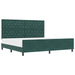 Pat cu arcuri cu headboard Verde închis 200 x 200 cm Catifea - WALTI WALTI