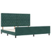 Pat cu arcuri cu headboard Verde închis 200 x 200 cm Catifea - WALTI WALTI