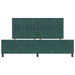 Pat cu arcuri cu headboard Verde închis 200 x 200 cm Catifea - WALTI WALTI