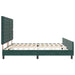 Pat cu arcuri cu headboard Verde închis 200 x 200 cm Catifea - WALTI WALTI