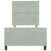 Cadru de pat cu headboard Gri deschis 80 x 200 cm Catifea - WALTI WALTI