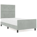 Cadru de pat cu headboard Gri deschis 80 x 200 cm Catifea - WALTI WALTI