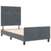 Pat cu arcuri cu headboard Gri închis 80 x 200 cm Catifea - WALTI WALTI