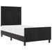 Pat cu arcuri cu headboard Negru 80 x 200 cm Catifea - WALTI WALTI
