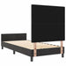 Pat cu arcuri cu headboard Negru 80 x 200 cm Catifea - WALTI WALTI